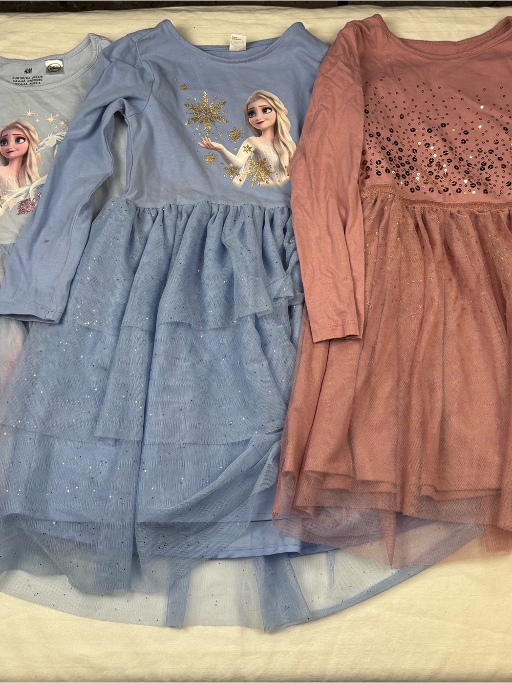 Huge H&M girls lot dresses 5 6 6x 5  Blue and Dusty Rose Tulle Princess Dress